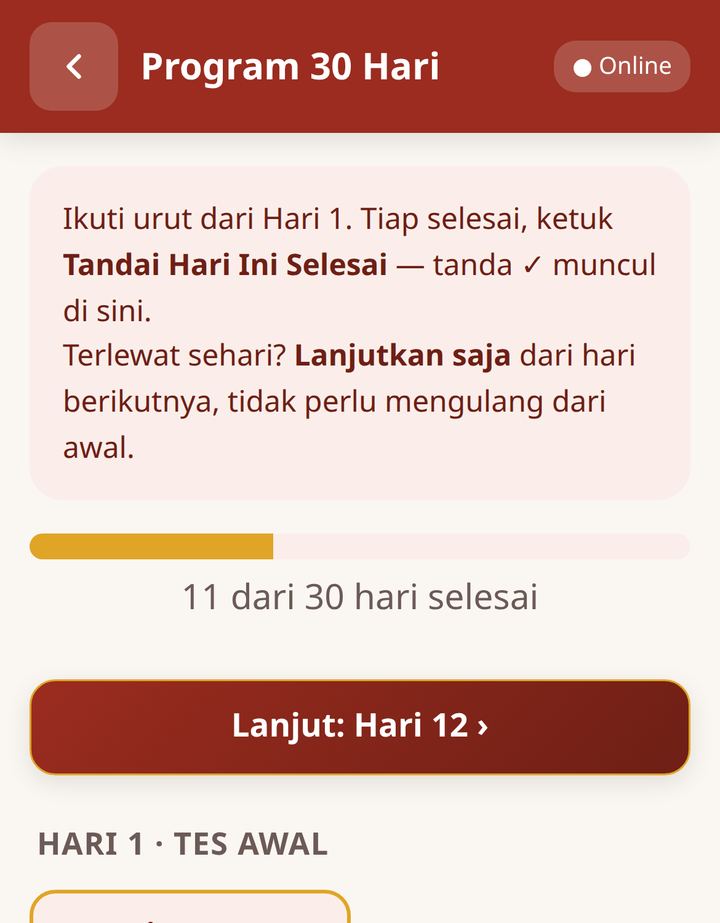 Program 30 Hari, tinggal ikuti